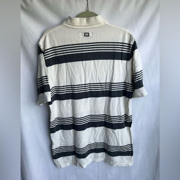 Echo Unlimited STRIPED SHORT SLEEVE POLO SHIRT size Large - Picture 6 of 6